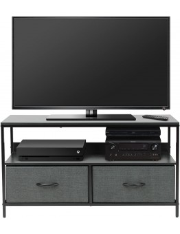 TV Stand Dresser with 2 Drawers - Television Riser Chest with Storage - Bedroom, Living Room, Closet, & Dorm Furniture